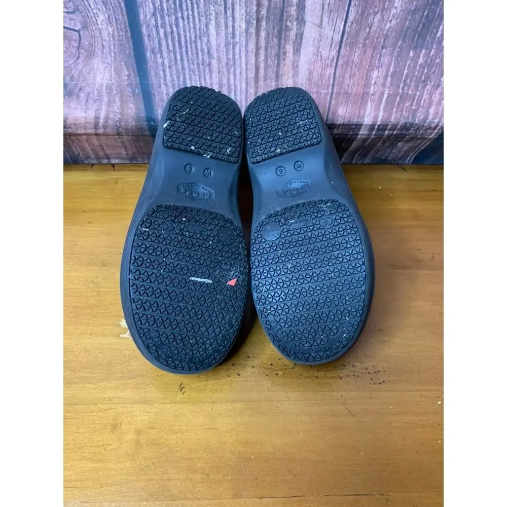 Crocs Women's Slip Resistant Work Clogs‎ Black Size 6